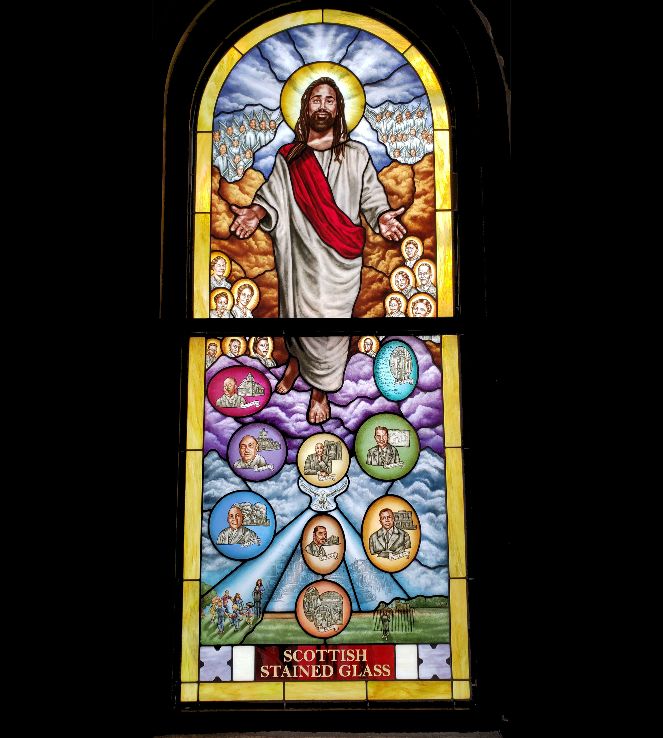 dedication stained glass window tulsa church