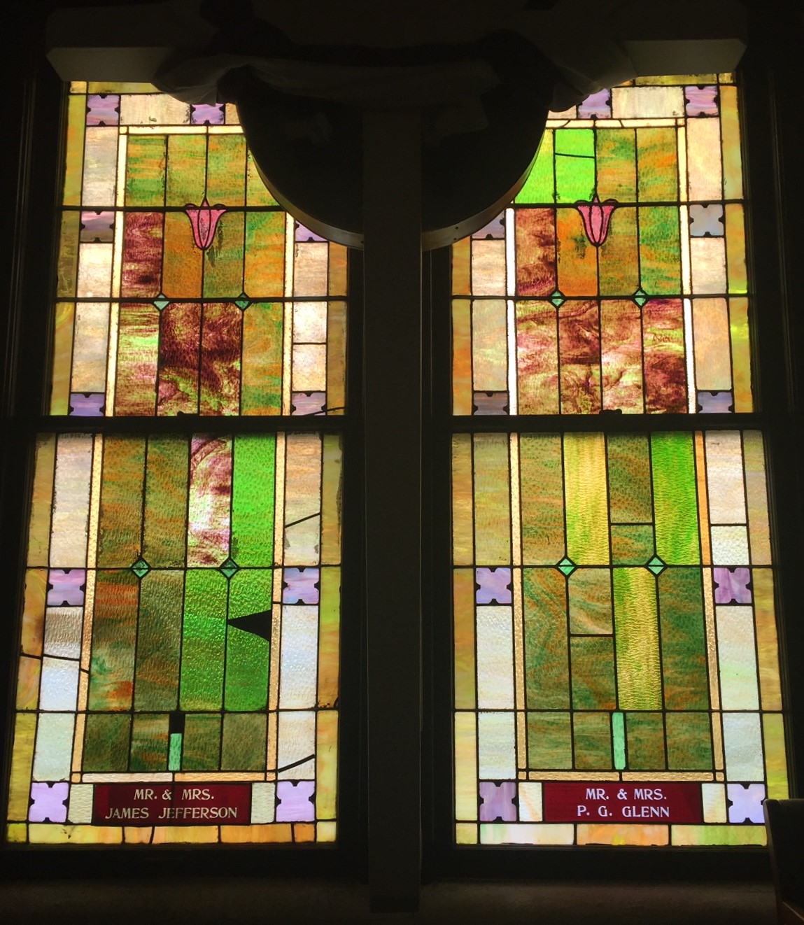 vernon ame church restoration stained glass
